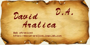 David Aralica vizit kartica